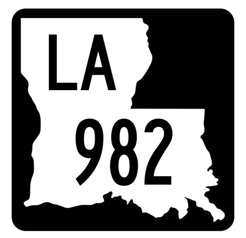 Louisiana State Highway 982 Sticker Decal R6243 Highway Route Sign