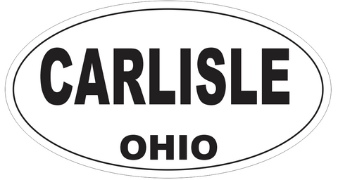Carlisle Ohio Oval Bumper Sticker or Helmet Sticker D6056