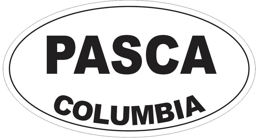 Pasca Columbia Oval Bumper Sticker or Helmet Sticker D4483