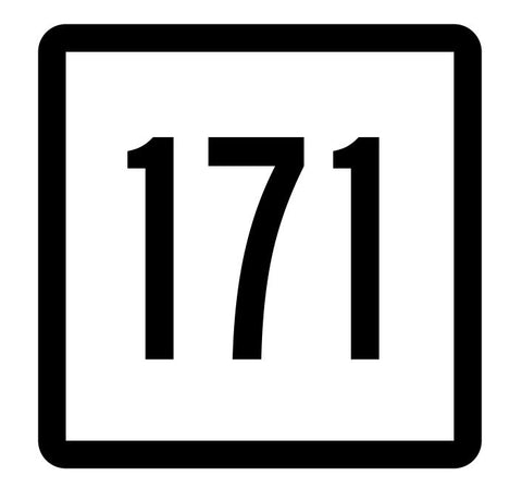 Connecticut State Highway 171 Sticker Decal R5181 Highway Route Sign