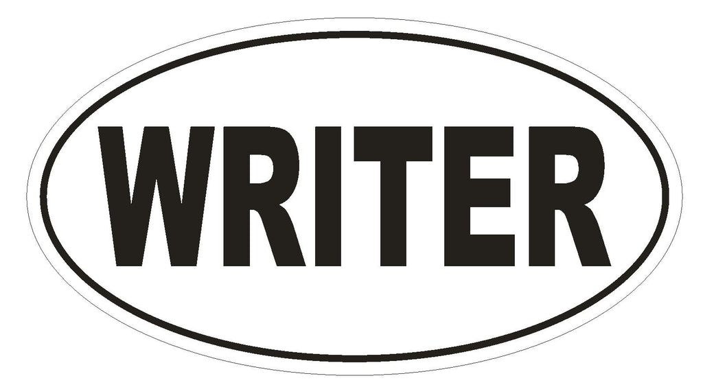 WRITER Oval Bumper Sticker or Helmet Sticker D1719 Euro Oval - Winter Park Products