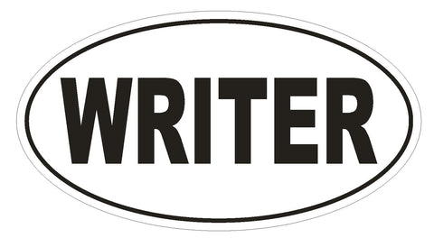 WRITER Oval Bumper Sticker or Helmet Sticker D1719 Euro Oval - Winter Park Products