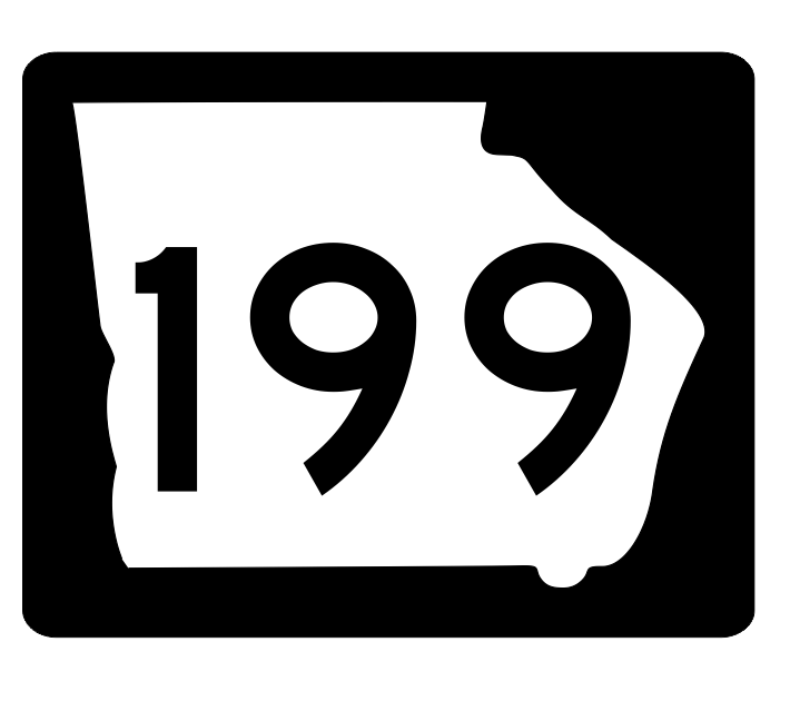 Georgia State Route 199 Sticker R3865 Highway Sign