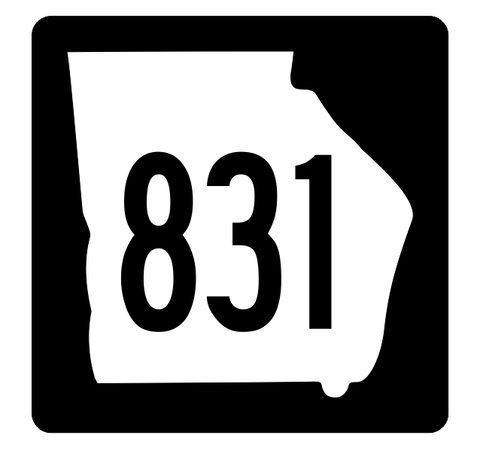 Georgia State Route 831 Sticker R4094 Highway Sign Road Sign Decal