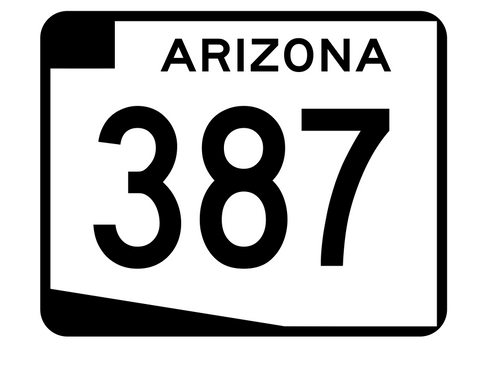 Arizona State Route 387 Sticker R2766 Highway Sign Road Sign