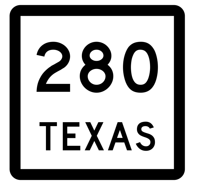 Texas State Highway 280 Sticker Decal R2575 Highway Sign