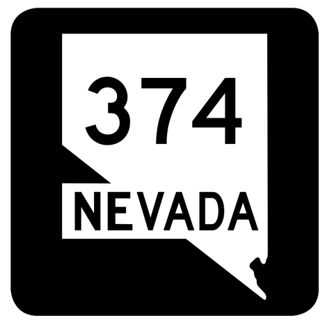 Nevada State Route 374 Sticker R3046 Highway Sign Road Sign