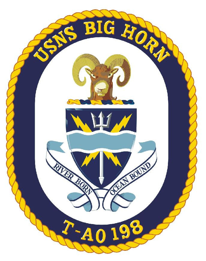 USNS Big Horn Sticker Military Armed Forces Navy Decal M250 - Winter Park Products