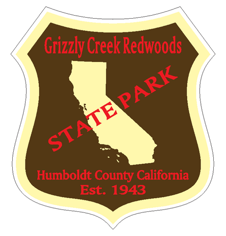 Grizzly Creek Redwoods State Park Sticker R6662 California
