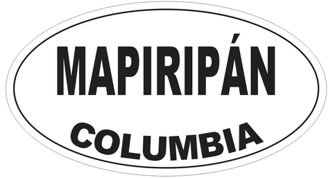 Mapiripan Columbia Oval Bumper Sticker or Helmet Sticker D4572