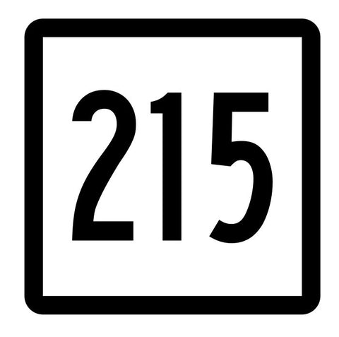 Connecticut State Route 215 Sticker Decal R5218 Highway Route Sign