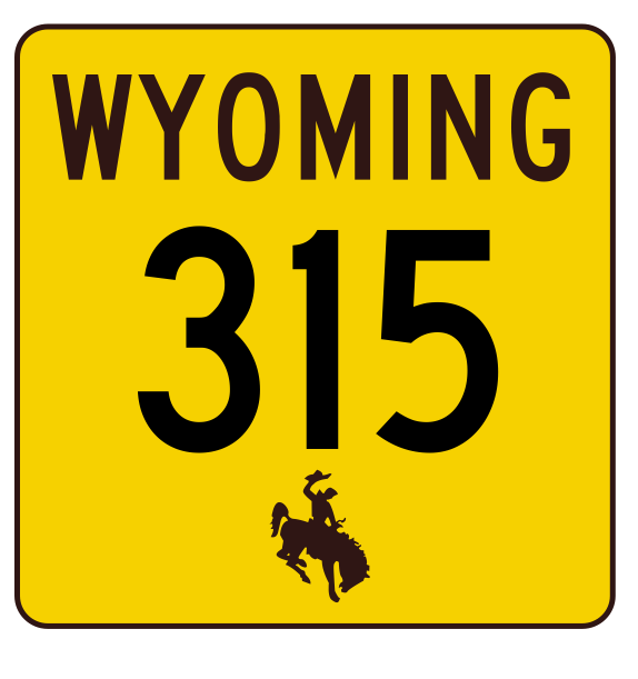 Wyoming Highway 315 Sticker R3506 Highway Sign