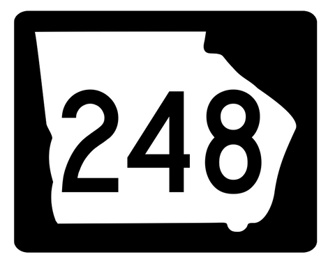 Georgia State Route 248 Sticker R3914 Highway Sign