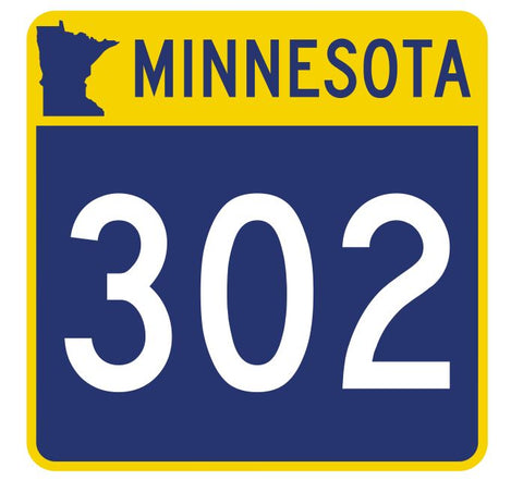 Minnesota State Highway 302 Sticker Decal R5036 Highway Route sign