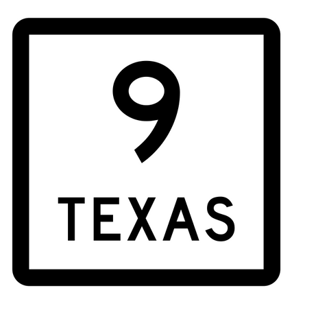 Texas State Highway 9 Sticker Decal R2263 Highway Sign - Winter Park Products