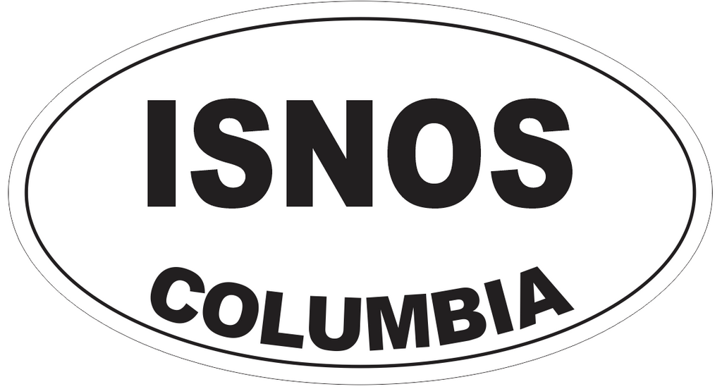 Isnos Columbia Oval Bumper Sticker or Helmet Sticker D4529