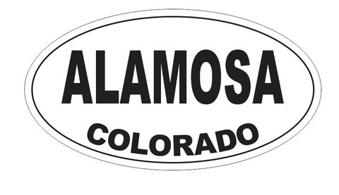 Alamosa Colorado Oval Bumper Sticker D7137 Euro Oval