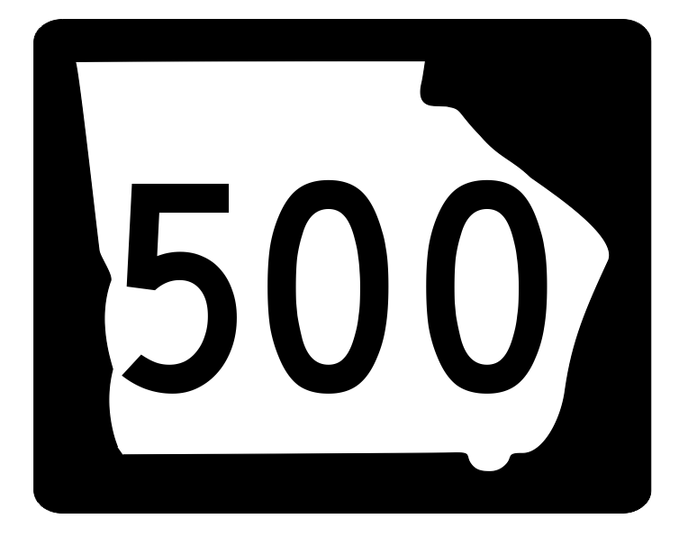Georgia State Route 500 Sticker R4050 Highway Sign Road Sign Decal