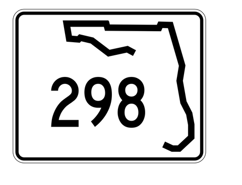 Florida State Road 298 Sticker Decal R1532 Highway Sign - Winter Park Products