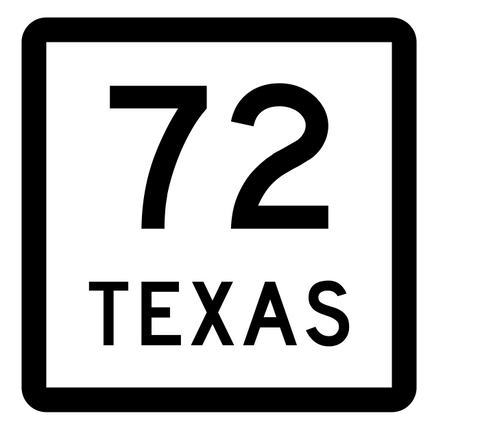 Texas State Highway 72 Sticker Decal R2373 Highway Sign - Winter Park Products