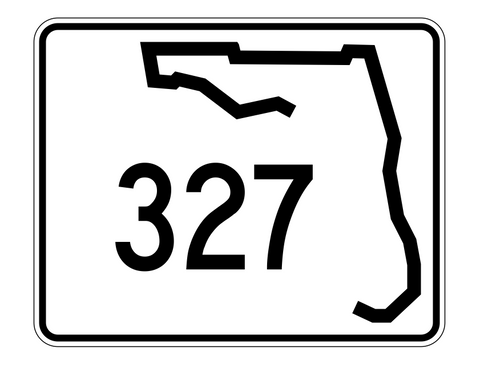Florida State Road 327 Sticker Decal R1537 Highway Sign - Winter Park Products
