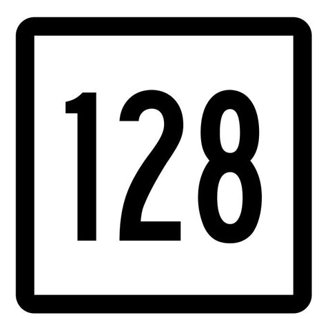 Connecticut State Highway 128 Sticker Decal R5145 Highway Route Sign