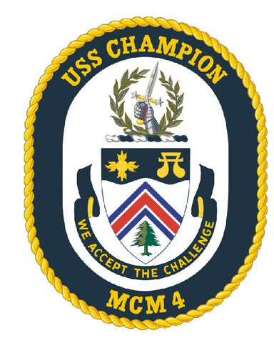 USS Champion Sticker Military Armed Forces Decal M161 - Winter Park Products