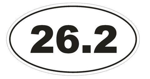 26.2 Marathon Oval Bumper Sticker or Helmet Sticker D131 Laptop Cell Phone Euro - Winter Park Products