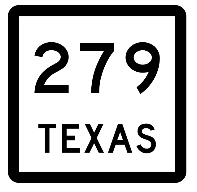 Texas State Highway 279 Sticker Decal R2574 Highway Sign