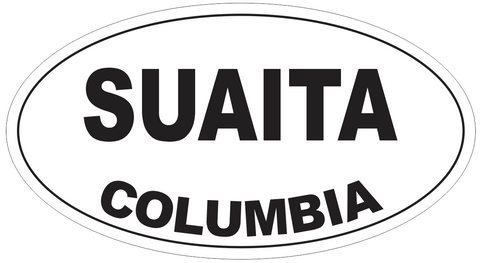 Suaita Columbia Oval Bumper Sticker or Helmet Sticker D4688