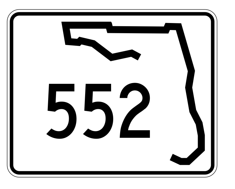 Florida State Road 552 Sticker Decal R1616 Highway Sign - Winter Park Products