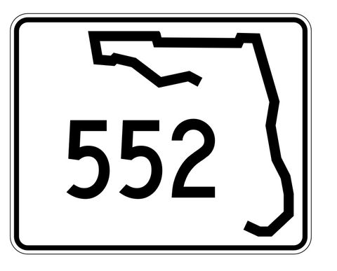 Florida State Road 552 Sticker Decal R1616 Highway Sign - Winter Park Products