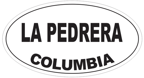 La Pedrera Columbia Oval Bumper Sticker or Helmet Sticker D4936