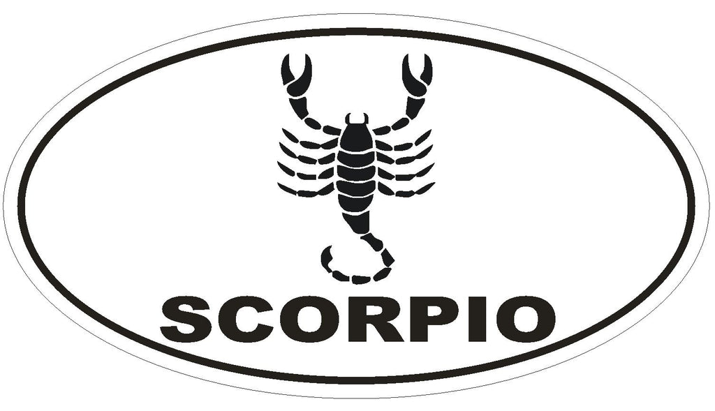 SCORPIO Oval Bumper Sticker or Helmet Sticker D1882 Euro Oval Zodiac Horoscope - Winter Park Products