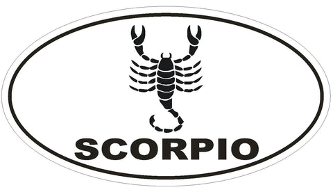 SCORPIO Oval Bumper Sticker or Helmet Sticker D1882 Euro Oval Zodiac Horoscope - Winter Park Products