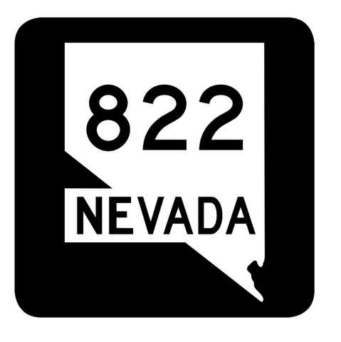 Nevada State Route 822 Sticker R3151 Highway Sign Road Sign