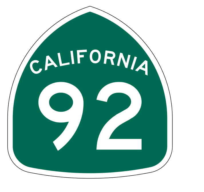 California State Route 92 Sticker Decal R1176 Highway Sign - Winter Park Products