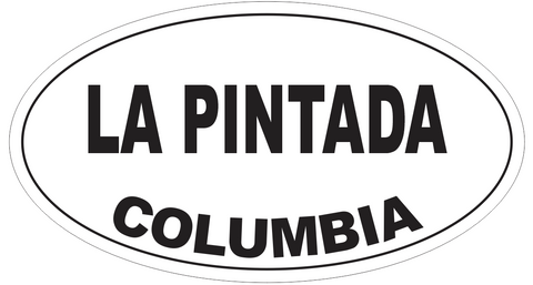 La Pintada Columbia Oval Bumper Sticker or Helmet Sticker D4948