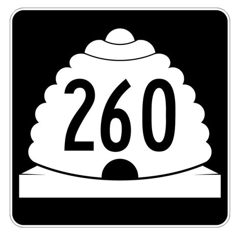Utah State Highway 260 Sticker Decal R5532 Highway Route Sign