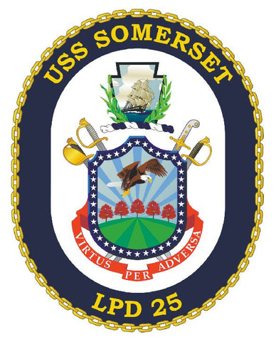 USS Somerset Sticker Military Armed Forces Navy Decal M197 - Winter Park Products