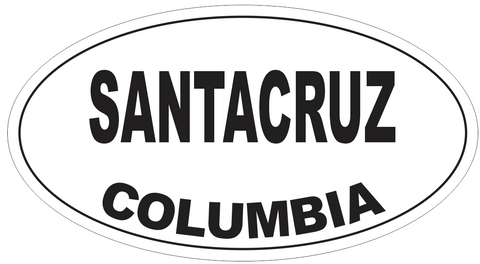 Santacruz Columbia Oval Bumper Sticker or Helmet Sticker D4609