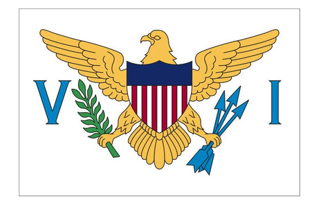 US Virgin Islands Flag Sticker F715 YOU CHOOSE SIZE