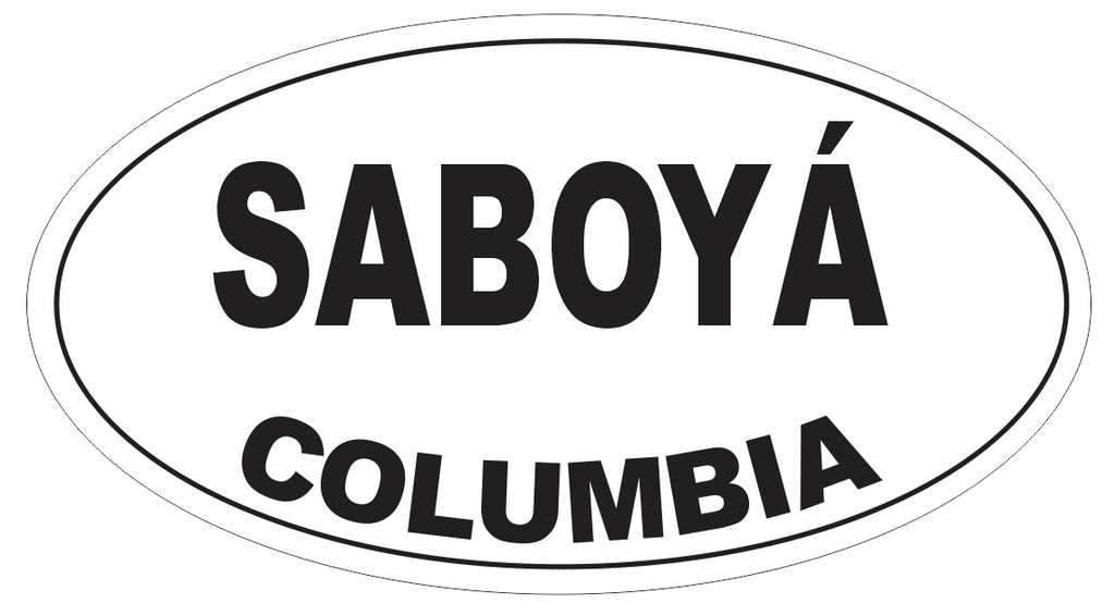 Saboya Columbia Oval Bumper Sticker or Helmet Sticker D4345