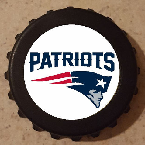 New England Patriots Bottle Opener Magnet 3" Bottle Cap Football Novelty B1