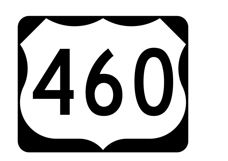 US Route 460 Sticker R2204 Highway Sign Road Sign - Winter Park Products