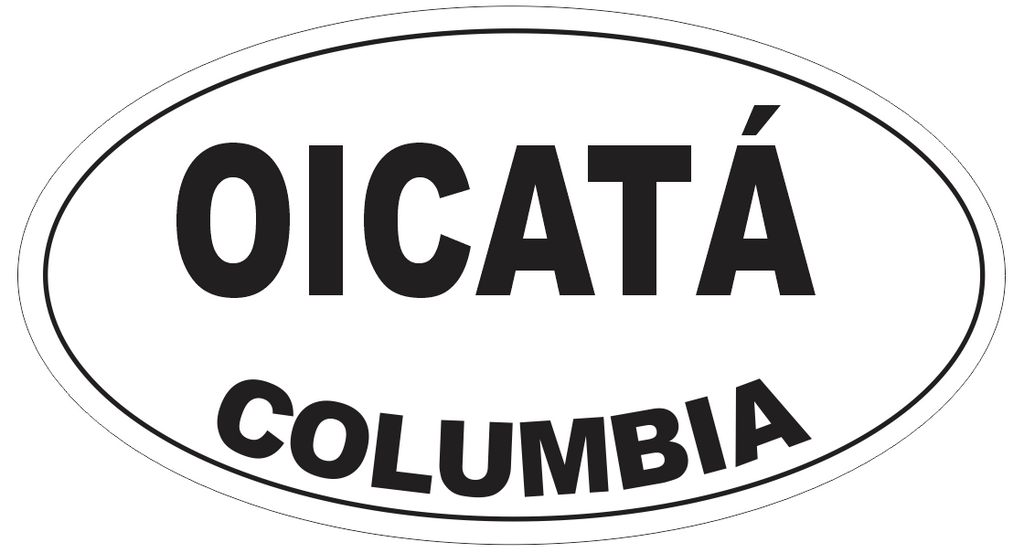 Oicata Columbia Oval Bumper Sticker or Helmet Sticker D4334