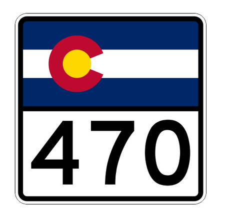 Colorado State Highway 470 Sticker Decal R2254 Highway Sign - Winter Park Products