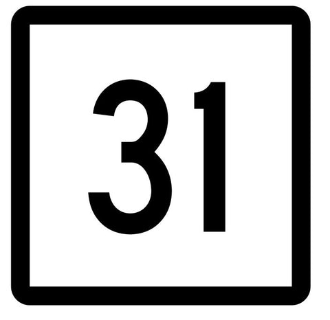 Connecticut State Highway 31 Sticker Decal R5073 Highway Route Sign