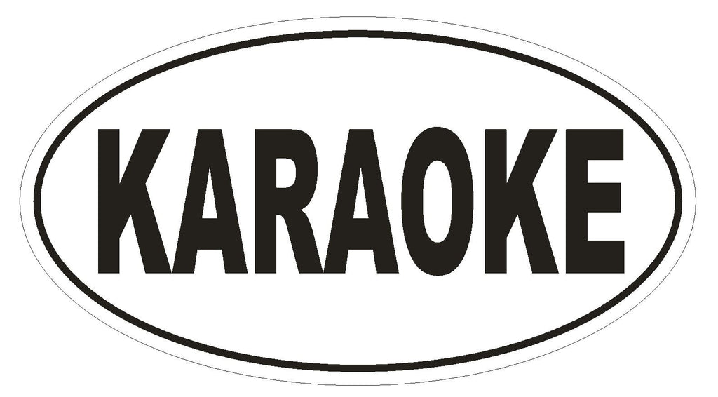 KARAOKE Oval Bumper Sticker or Helmet Sticker D1948 Euro Oval - Winter Park Products