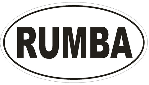 RUMBA Oval Bumper Sticker or Helmet Sticker D1857 Euro Oval Dance - Winter Park Products